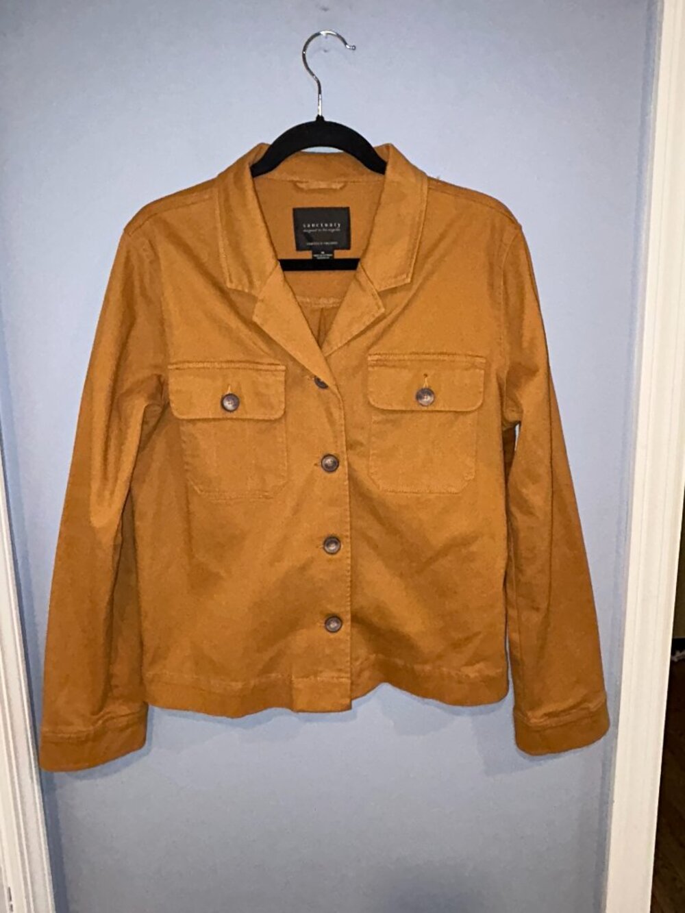 Sanctuary Spice Jacket Unlined Button Up, Sz Medium, Cotton